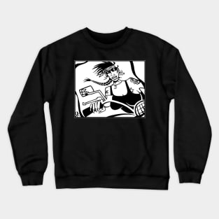 Biker Chick Crewneck Sweatshirt